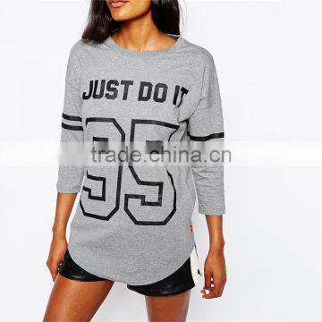 Just do it Printing Womens Long Sleeve Sports t Shirts photo-4