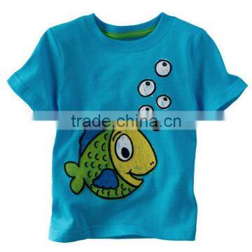 brand new boys t-shirts kids fish cartoon tops children clothes