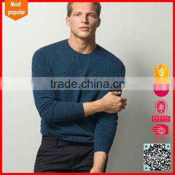 wholesale custom round neck wool cashmere sweater for men