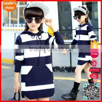 2017 new fashion design sweater dress knitting for kids