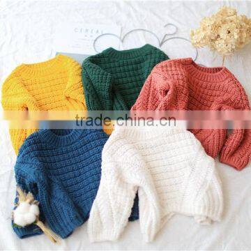 1-7 Years Wholesale 2017 New Autumn Knitted Solid Girls Sweaters (pick Size Color ) photo-2