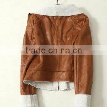 Runwaylover EY1023C Hot Sale 2016 Women Fashion Fur Collar Wool Jackets