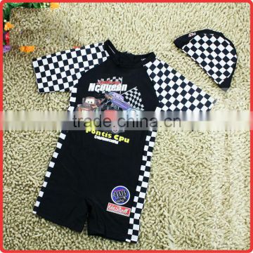 2016 Cute Boys Fashion Swimming Suits Kids Cartoon Lovely Hot Spring One Piece Swimwear Summer Children Wear SR40416-6B