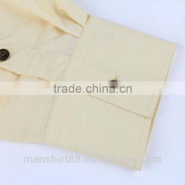 100% Cotton Long Sleeve Two Chest Pockets Men's Workwear Work Shirts photo-2