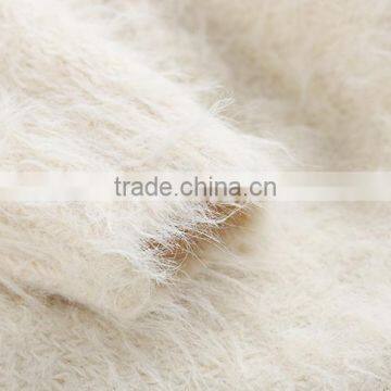 Lady Custom Plain Soft Fuzzy Mohair Fitted Sweater Pullover With High Quality photo-6