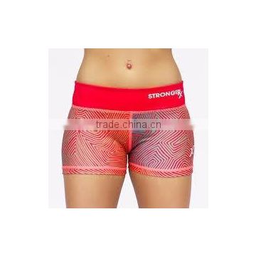 womens crossfit Comp Shorts (ORANGE PATTERN)