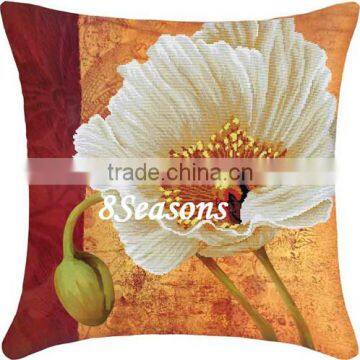 OEM Available Multicolor Flower Pattern Square Throw Pillow Cotton Embroidery Cross Stitch Needlework