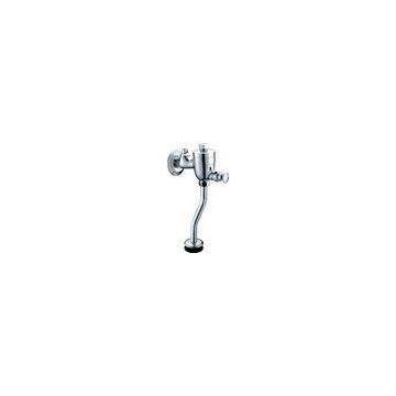 Chrome Brass Bathroom Sink Faucets / Self-Closing Urinal Flush Valve , 0.05 - 0.9MPA