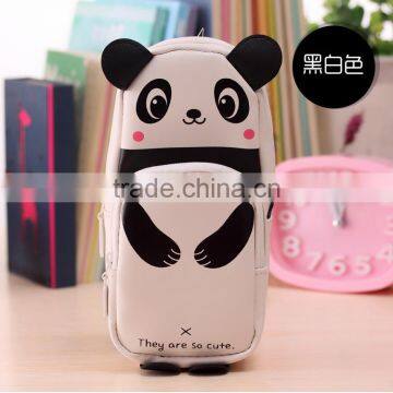 Wholesale Office & School Rabbit Panda Pencil Case Bag PVC PU Fabric Multifunction Animal Shape Pencil Bag photo-3