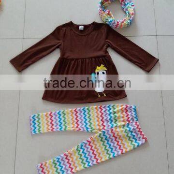 2017 Christmas Trees Print Red Festival Cotton Children Boutique Clothes
