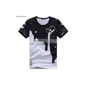 Fashionable kids crew neck tshirt with attractive c design print,kids clothings