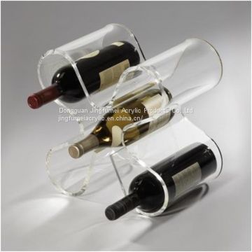 Wholesale Clear Acrylic Wine Holder For 4 Bottles Cheap Price Wine Racks