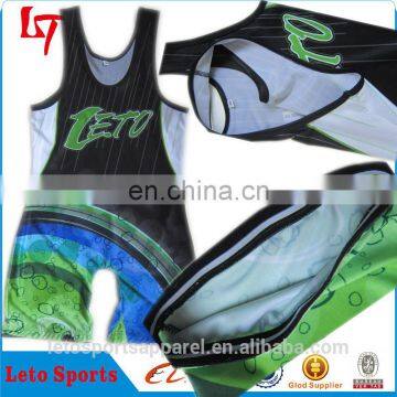 sublimated pro wrestling wear for sportsman custom new style of high quality cheap jerseys Men's design wrestling singlet