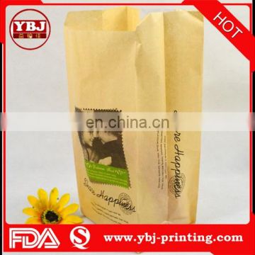 2016 YBJ High quality promotional biodegradable brown paper bag for food