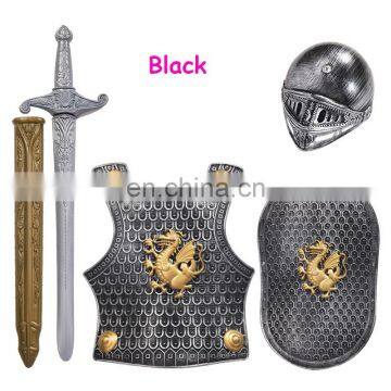 Medieval Roman Knight Helmet Armor Party Cosplay Plastic Warrior Costumes Four-piece Suit for Kids MCH-2480 photo-4