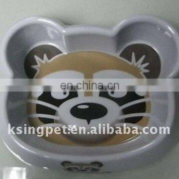 Bear Face Melamine Dog Bowl