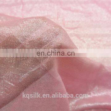Luxurious Plain Dyed Silver Lurex Silk Georgette Fabric Silk GGT Metallic in Solid photo-3