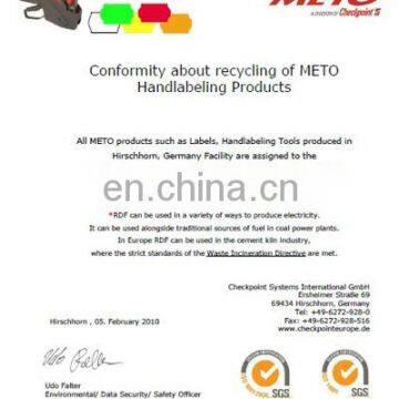 Recycling Conformity Statement