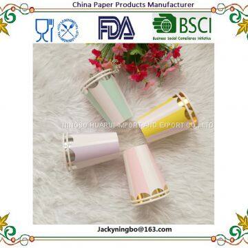 Foil Gold/Silver/Pink Paper Cups Birthday Party Drinking Decor Tableware Disposable Wedding Supplies photo-2