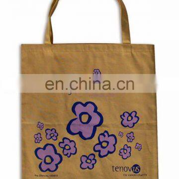 HOT SALE recyclable flower print canvas tote bag