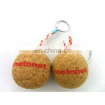 custom print floating cork keychain for wholesale