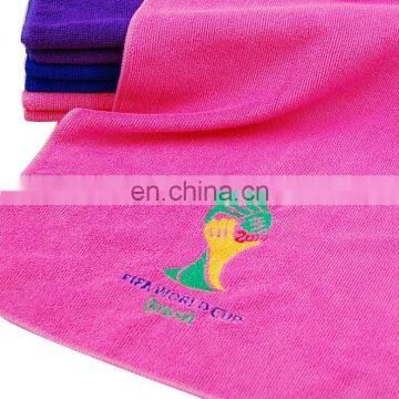 custom make microfiber fabric embroidered cleaning cloth