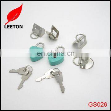 Factory supply colorful heart padlock and clasps for notebook