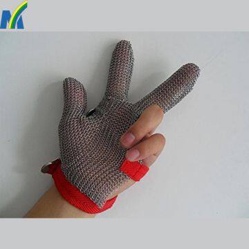 Stainless Steel Garments Cutting Hand Safe Gloves With Three Fingers Targeted Protection photo-2