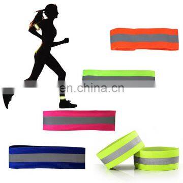 High Visibility Support  Wristband Ankle Reflective Elastic Band For Walking Cycling