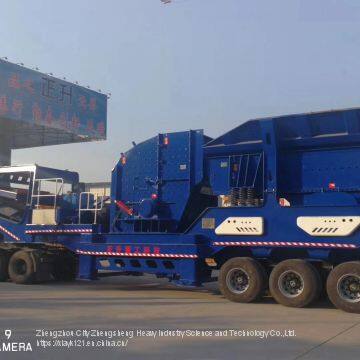 Mobile Station for Crushed Stone, Sand Making and Construction Waste