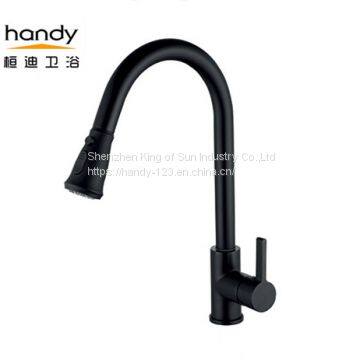 Black Kitchen Sink Tap Pull Down Faucet