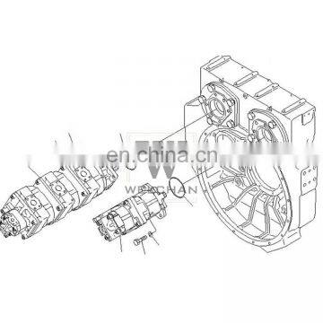 Pilot Gear Double Pump 705-52-31080 Hydraulic Gear Pump Assy WA600-3 Scavenging Pump For Loader