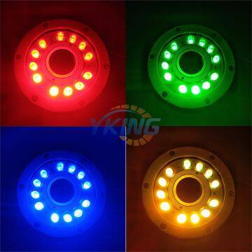 316L Stainless Steel 12W/36W Single Color/ RGBV+ IP68 Waterproof LED Fountain Light photo-5
