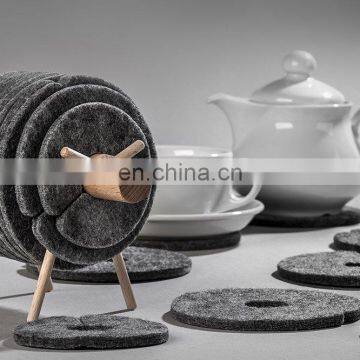 Eco Friendly OEM Drinking Big Coaster Christmas Felt Coasters photo-5