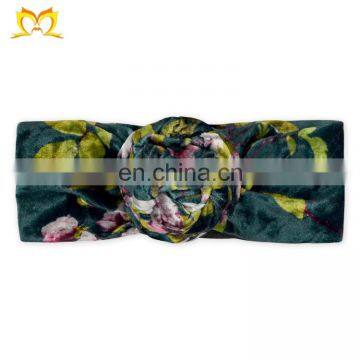 2019 Kids Valentine Heart Shape Turban Headwrap Crushed Velvet Kink Headband Hair Bands For Girls photo-6