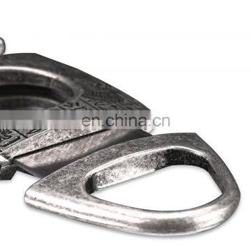 HQP-XJ06 HongQiang OEM Leather Pouch in Gift Box Classic Carving Pattern Double Edge Stainless Steel Portable Cigar Cutter photo-4