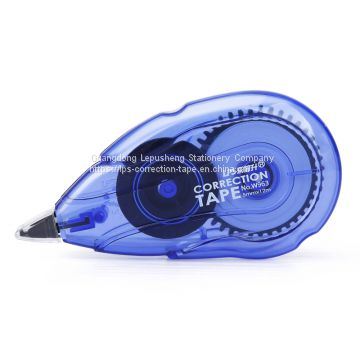 School and office Stationery Transparent Non Toxic Blue Plastic Correction Tape Roller NO.963