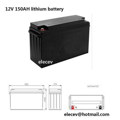 lithium battery 12V150AH li-ion battery 12V150AH lifepo4 12v150ah lithium