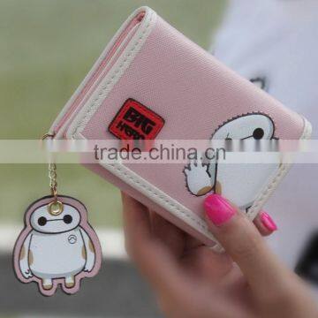 2016 Nuevo llegando Pu Leather Wallet Purse handbag Clutch with zipper lovely animal