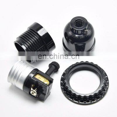 Good Quality E27 Lamp Socket CE Black Bakelite Lampholder photo-3