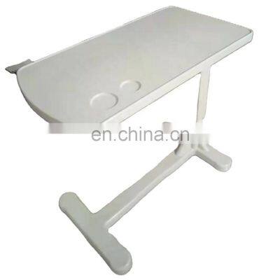 Big Promotion High Quality multi-function height adjustable movable folding overbed table for hospital