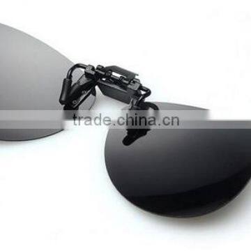 High Qulality Yellow Night Vision Mirrored Women Men Clip on Driver PC Sunglasses photo-3