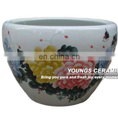 Jingdezhen tree planter with Peony flower design