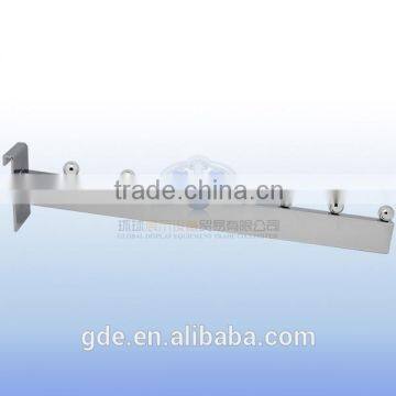 Metal chrome display hook for grid mesh wall