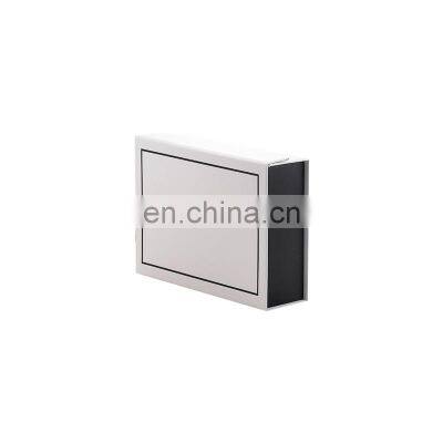 Wholesale bulk small white magnetic folding gift boxes with black border