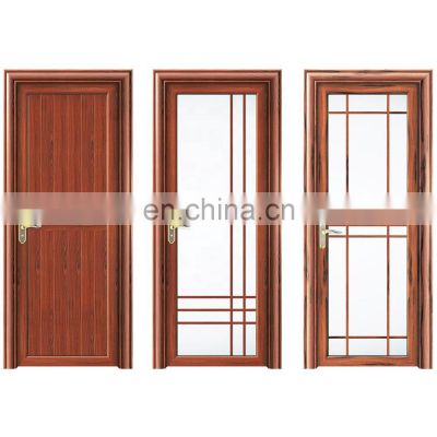 New Design Door Aluminium Frame Frosted Double Tempered Glass Interior Toilet Door