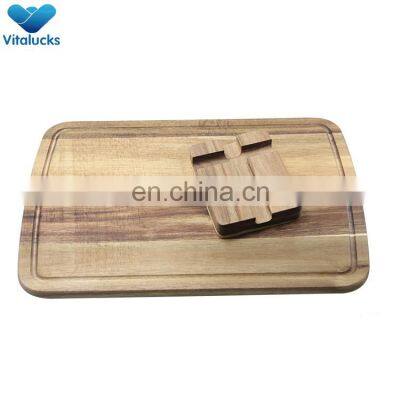 Custom Logo Kitchen Meat Chopping Board Cutting Boards With Holder Vegetable Fruits Wooden Chopping Blocks Customized Designs photo-3