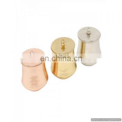 gold & silver plated wax candle jar