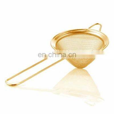 metal gold plated strainer