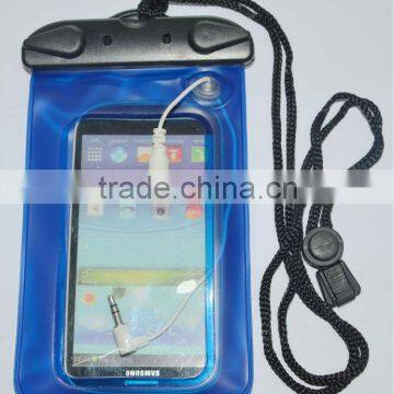 PVC waterproof arm smart phone pouch with Earphone